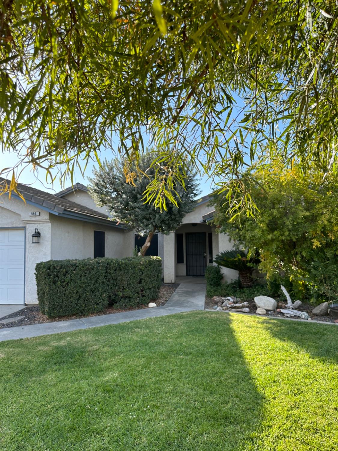 596 Grenache Avenue Madera, CA 93637 - Photo 8 of 26 a front view of a house with a yard and trees