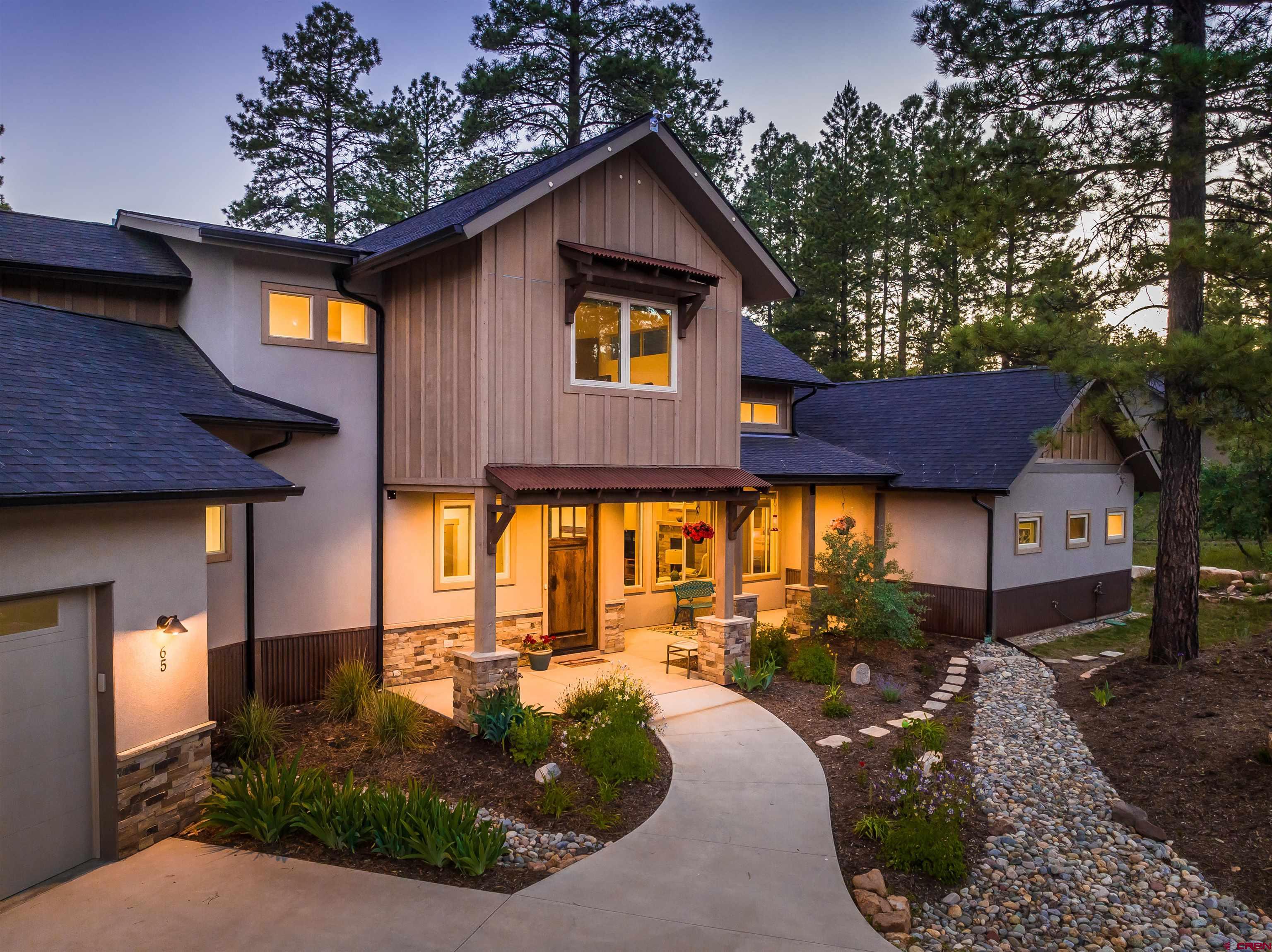 65 Needle Creek Trail Durango, CO 81301 - Photo 16 of 35 a house view with a garden space