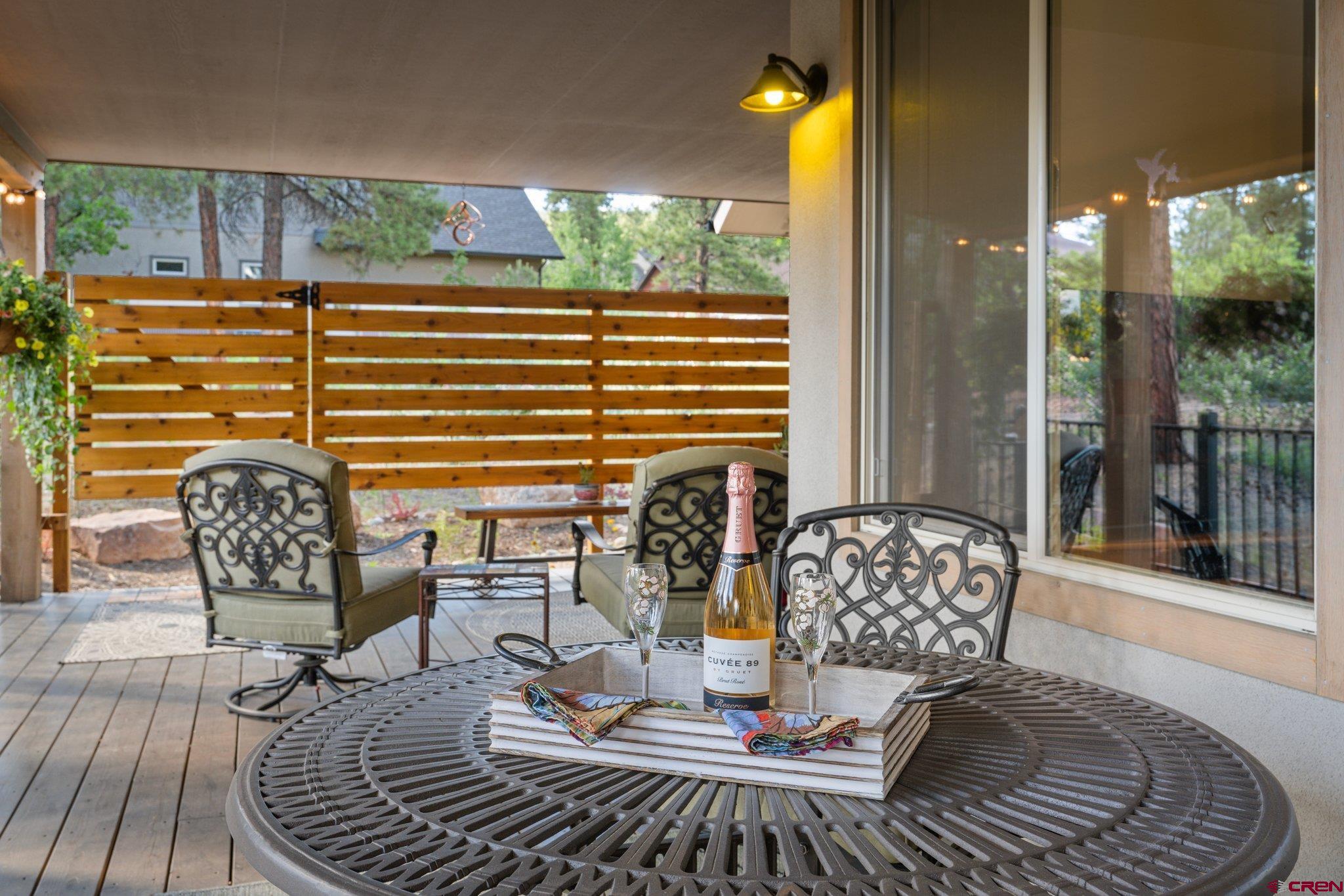 65 Needle Creek Trail Durango, CO 81301 - Photo 21 of 35 a view of outdoor dining space with furniture window and outside view