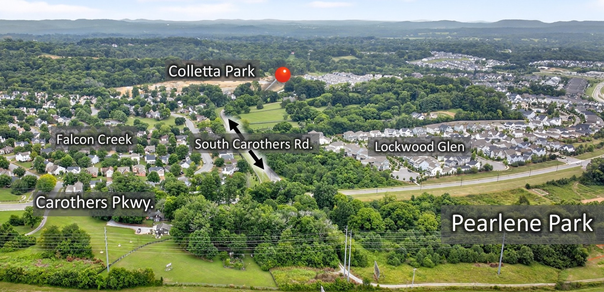 0 South Carothers Road Franklin, TN 37067 - Photo 9 of 19 an aerial view of beach and residential houses