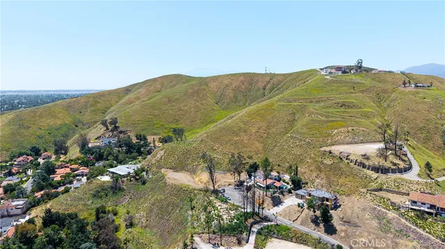 an aerial view of a swimming pool