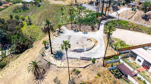 an outdoor view with patio