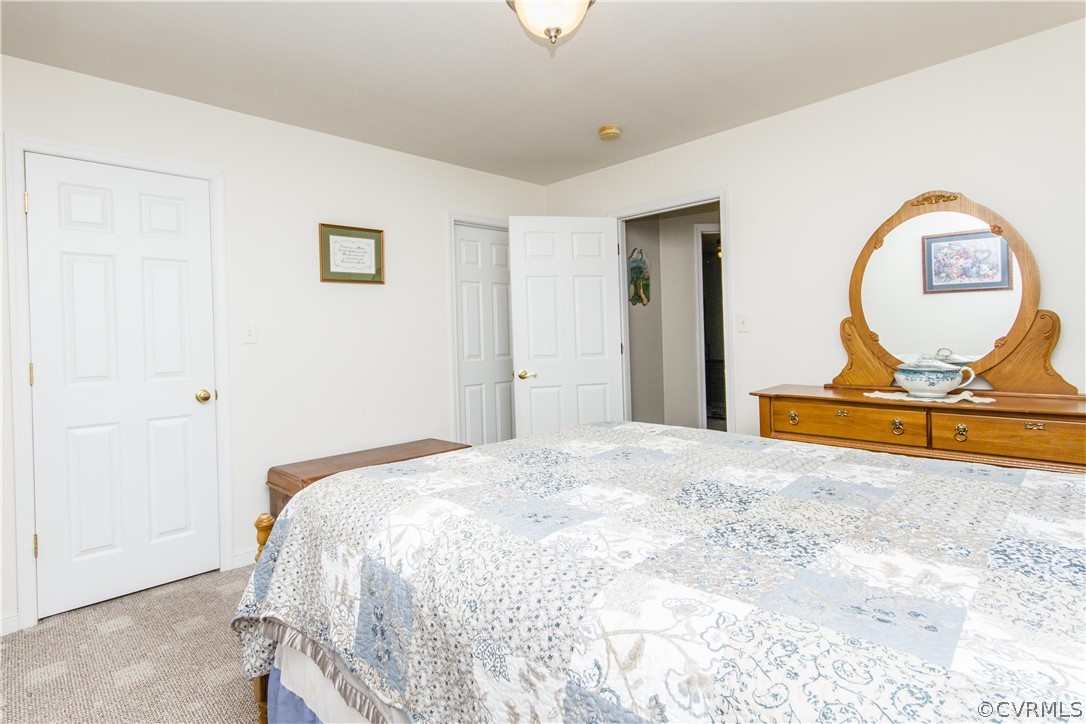 19725 Carson Ruritan Road Carson, VA 23830 - Photo 19 of 36 a bedroom with a bed and a mirror