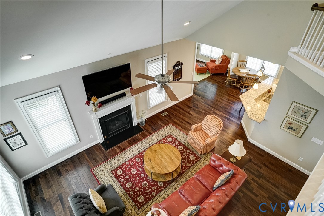 3606 Edenfield Road Midlothian, VA 23113 - Photo 32 of 67 Spacious living area featuring high ceilings, dark