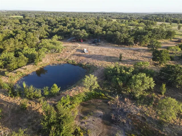 a view of a yard with a garden