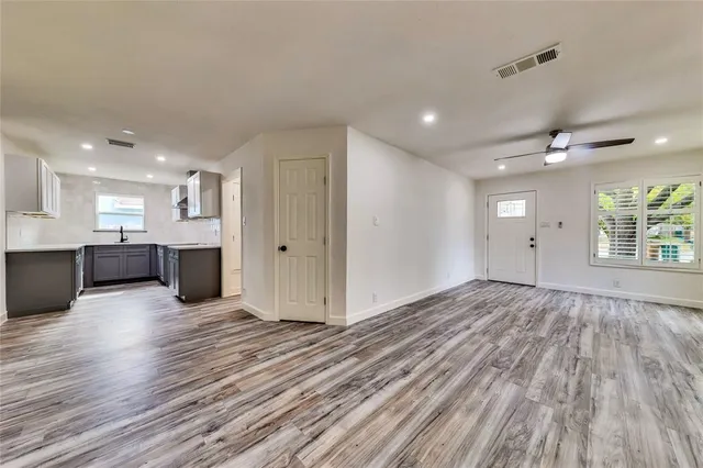 a view of an empty room and window