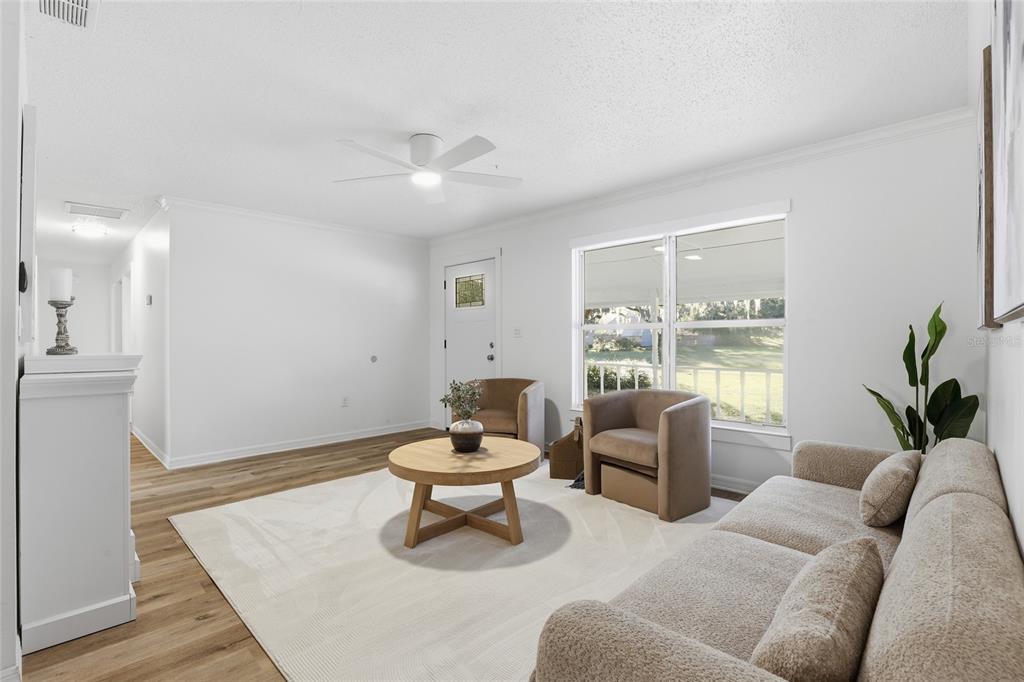 331 Northeast 2nd Street Williston, FL 32696 - Photo 6 of 29 a living room with furniture and a potted plant