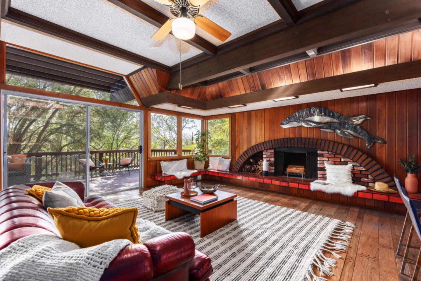 75 Simpson Drive Walnut Creek, CA 94596 - Photo 25 of 48 a living room with furniture and a fireplace
