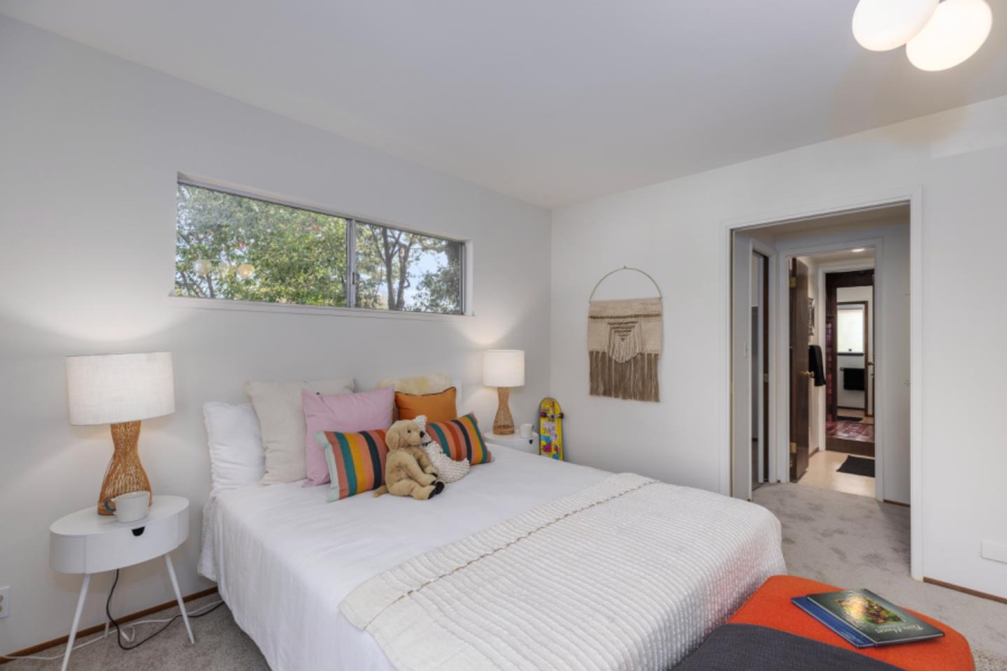 75 Simpson Drive Walnut Creek, CA 94596 - Photo 33 of 48 a bedroom with a bed and a lamp on table