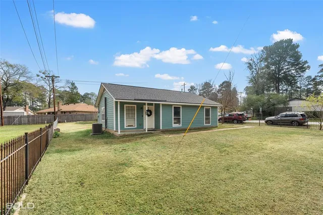 a view of a house with a patio