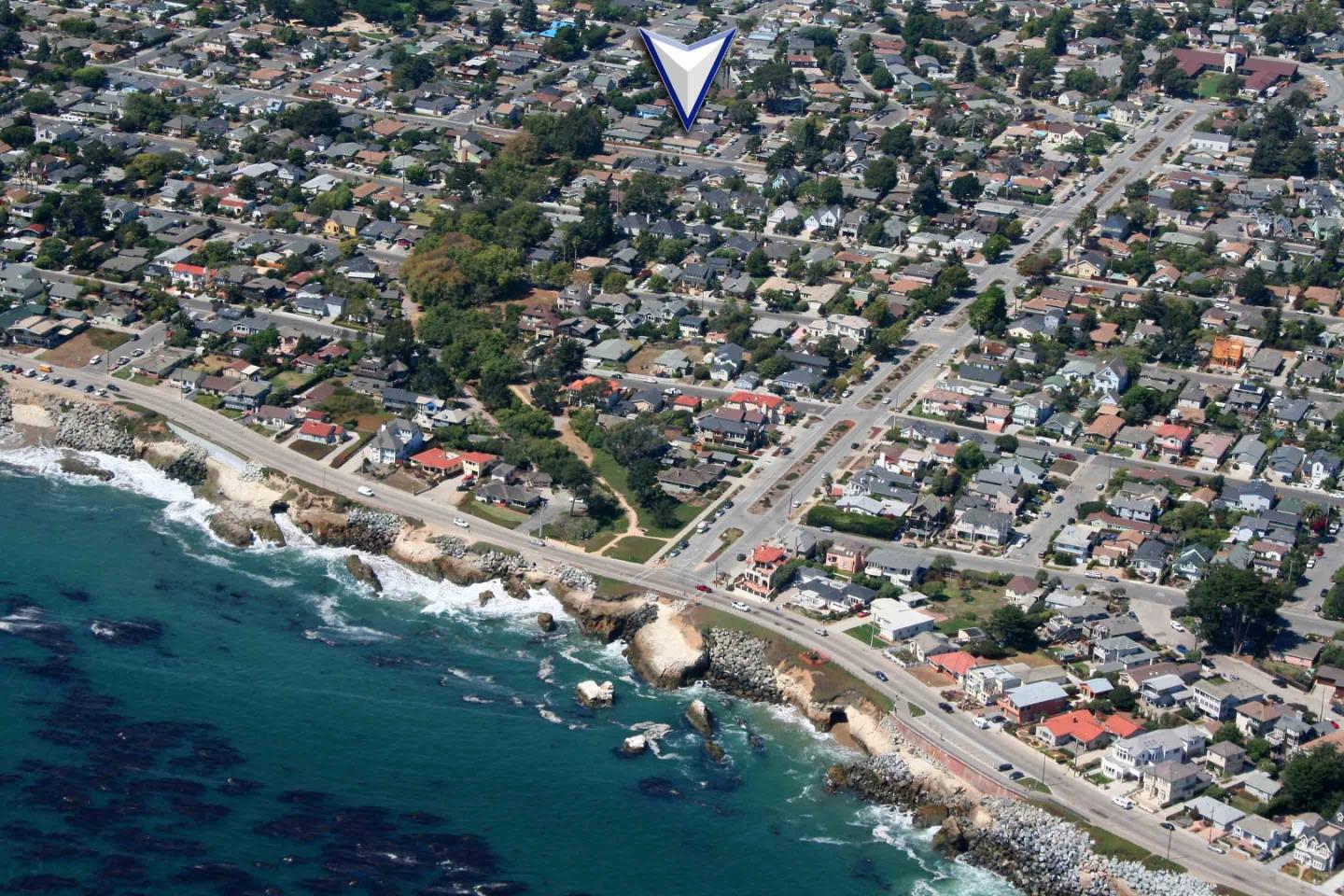 an aerial view of a city