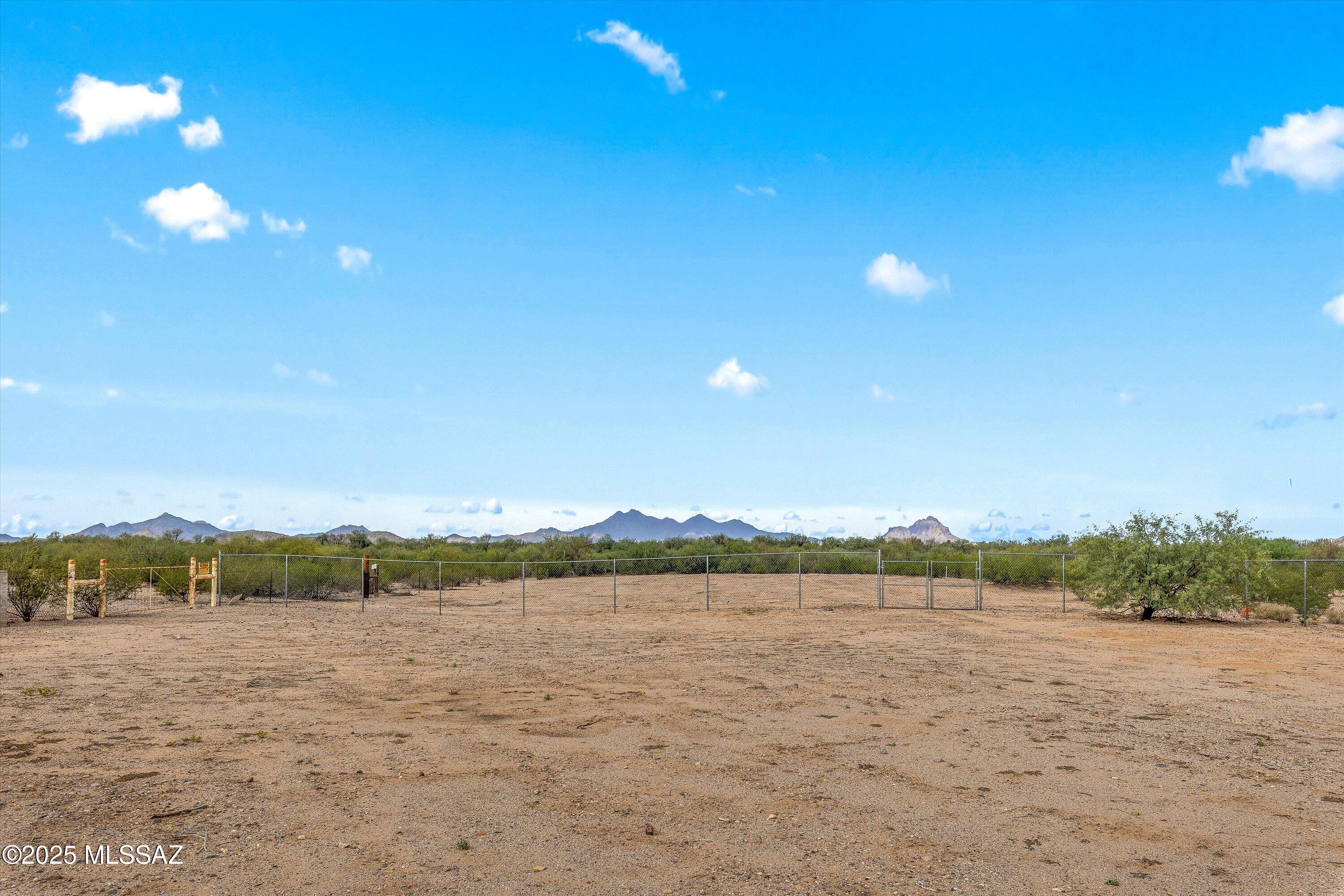12055 North Musket Road Marana, AZ 85653 - Photo 16 of 17 Large backyard. Fenced in but the property goes beyond the fence into a lush desert area with no homes behind the property.