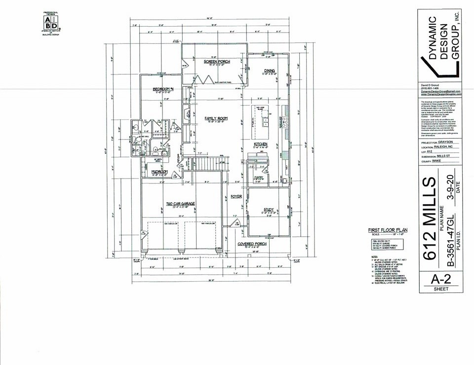 612 Mills Street Raleigh, NC 27608 - Photo 7 of 8 1st Floor Plan