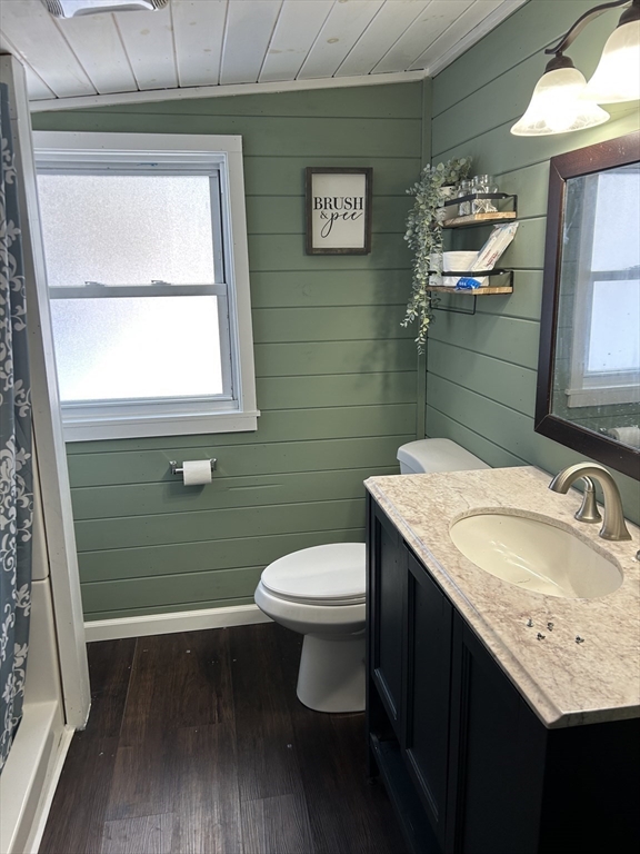 88 Hiland Road Charlton, MA 01507 - Photo 5 of 11 a bathroom with a granite countertop toilet sink and mirror