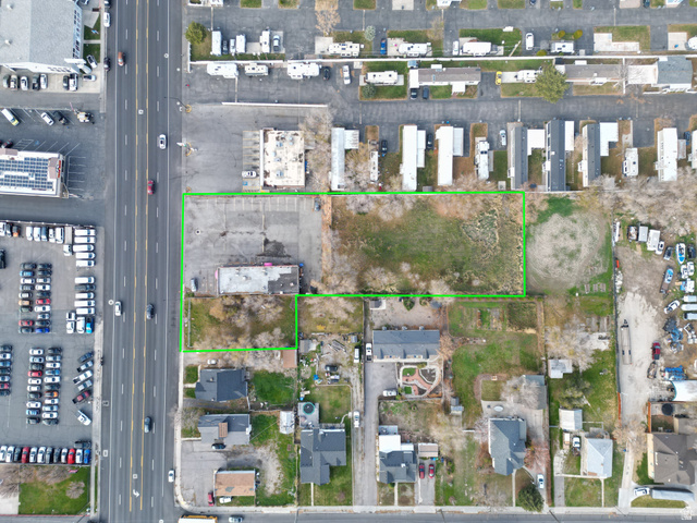 Aerial overview of property's location with property boundaries highlighted