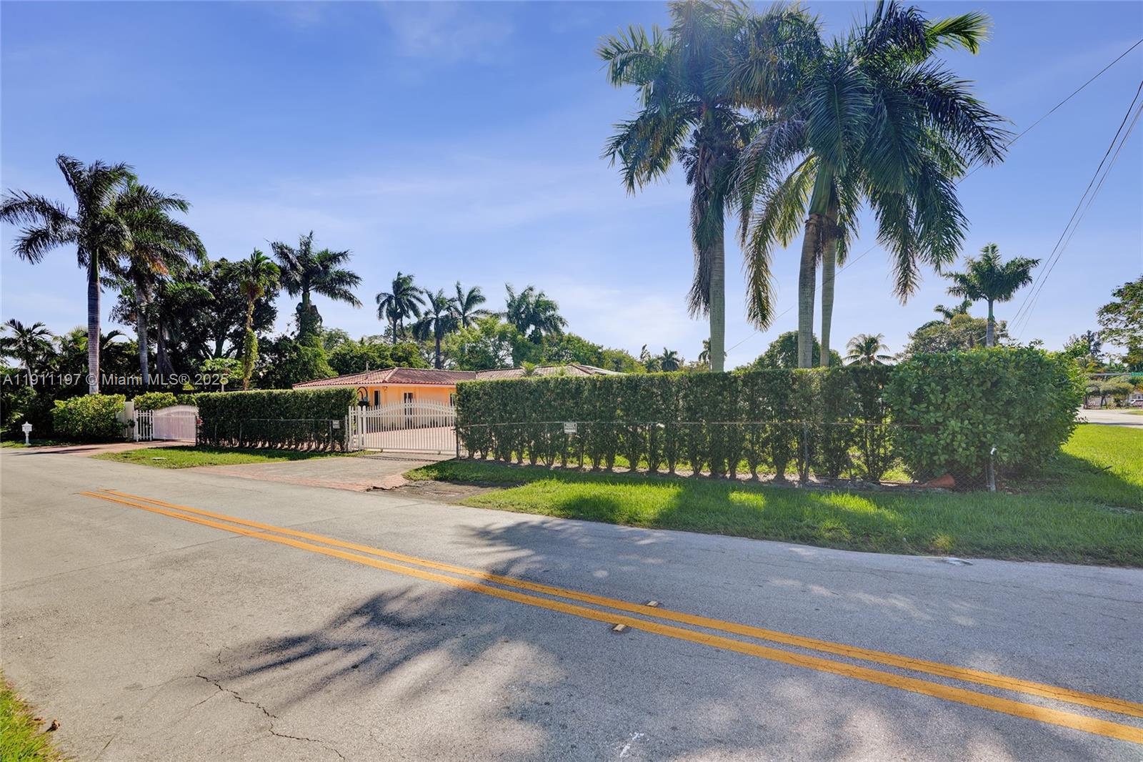 2 Northeast 160th Street Miami, FL 33162 - Photo 49 of 54 a row of palm trees and a yard in front of a house
