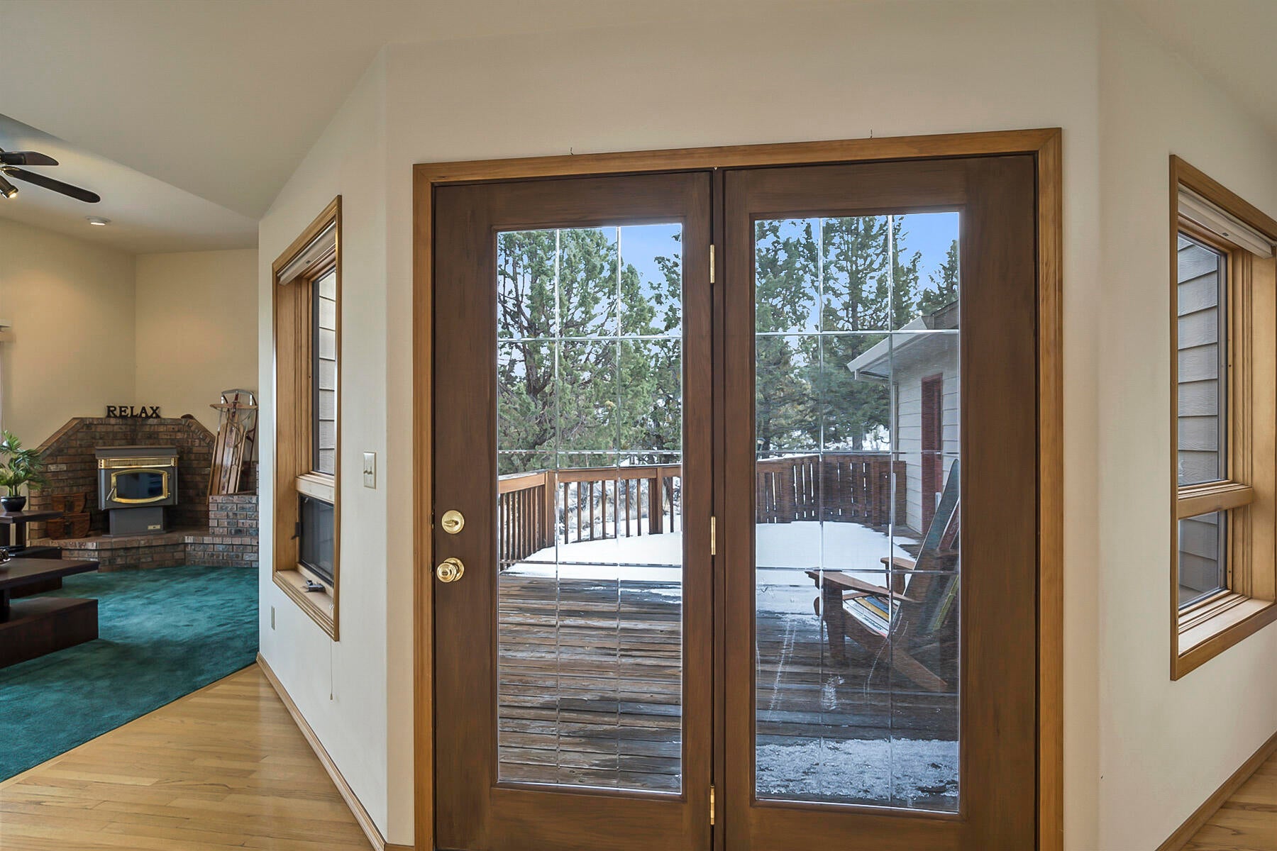 3808 Northwest Summerfield Road Bend, OR 97703 - Photo 23 of 38 Wood trimmed for leads to yet another deck area.