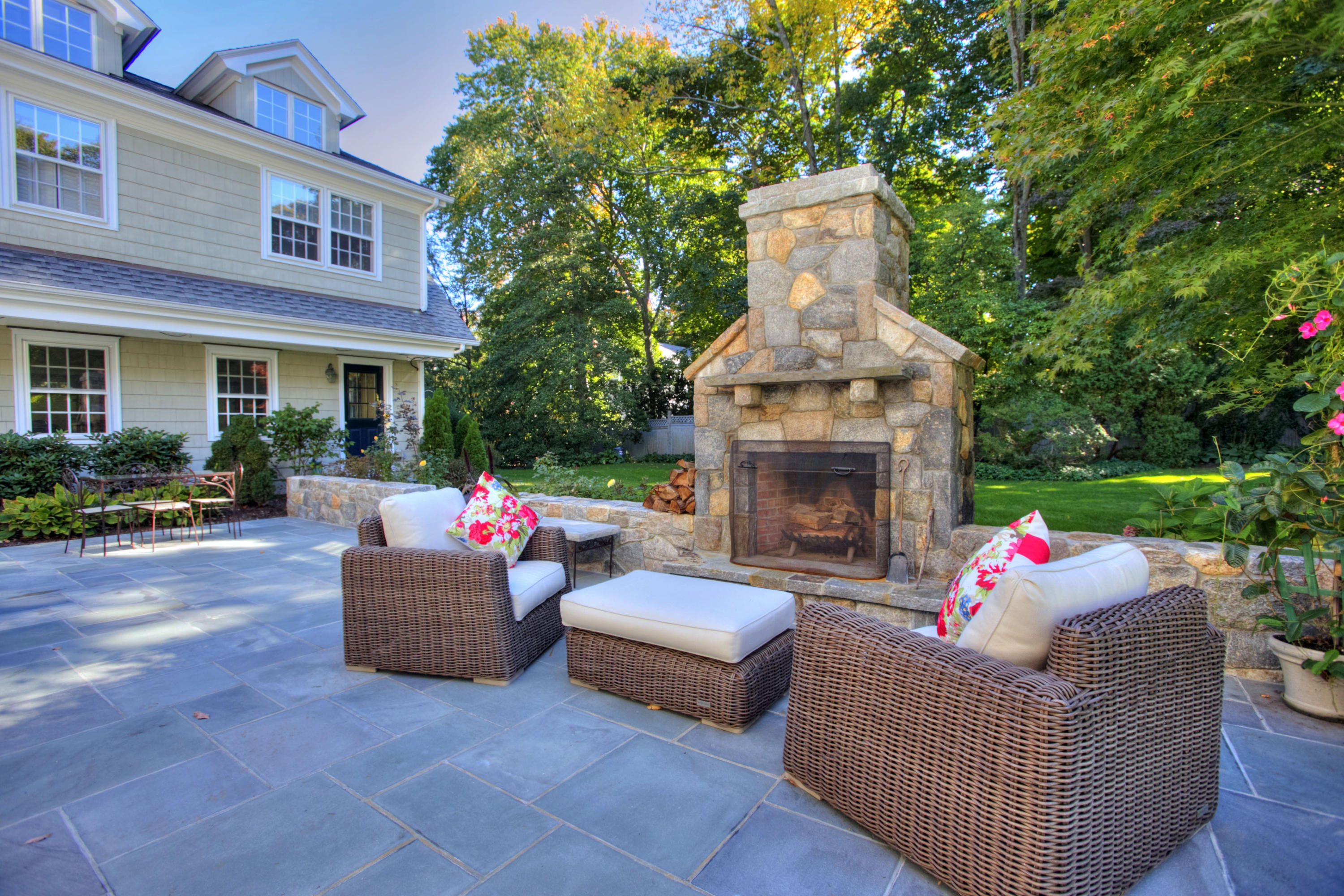 4 St Nicholas Road Darien, CT 06820 - Photo 3 of 15 a living room with furniture and a fireplace