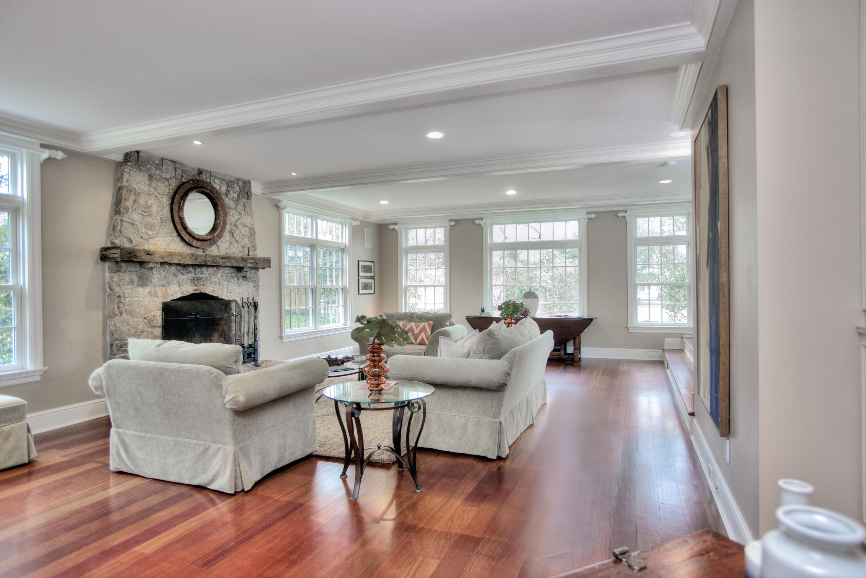 4 St Nicholas Road Darien, CT 06820 - Photo 6 of 15 a living room with furniture and a fireplace