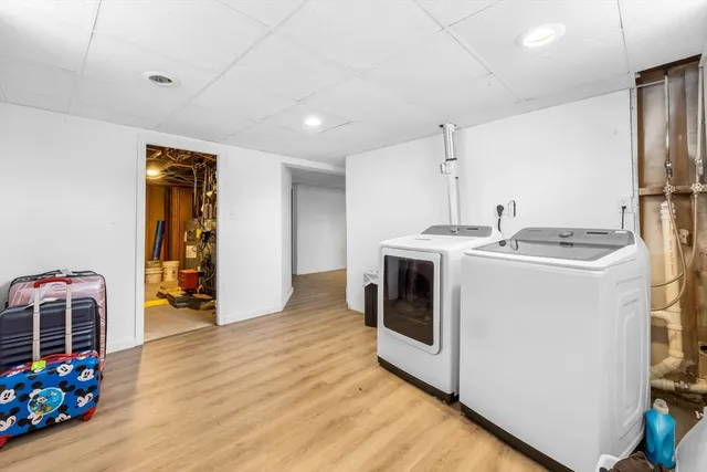 a utility room with washer and dryer