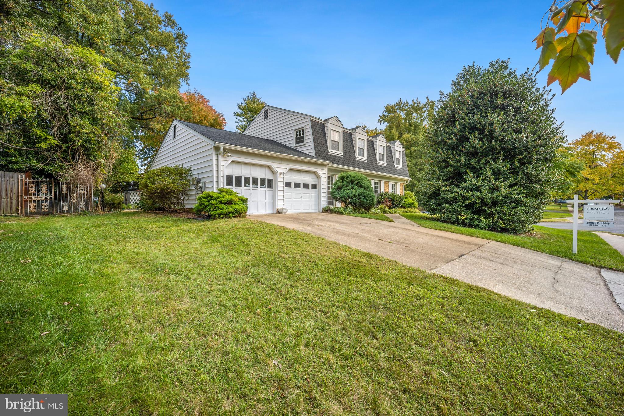 Two-car garage and large driveway