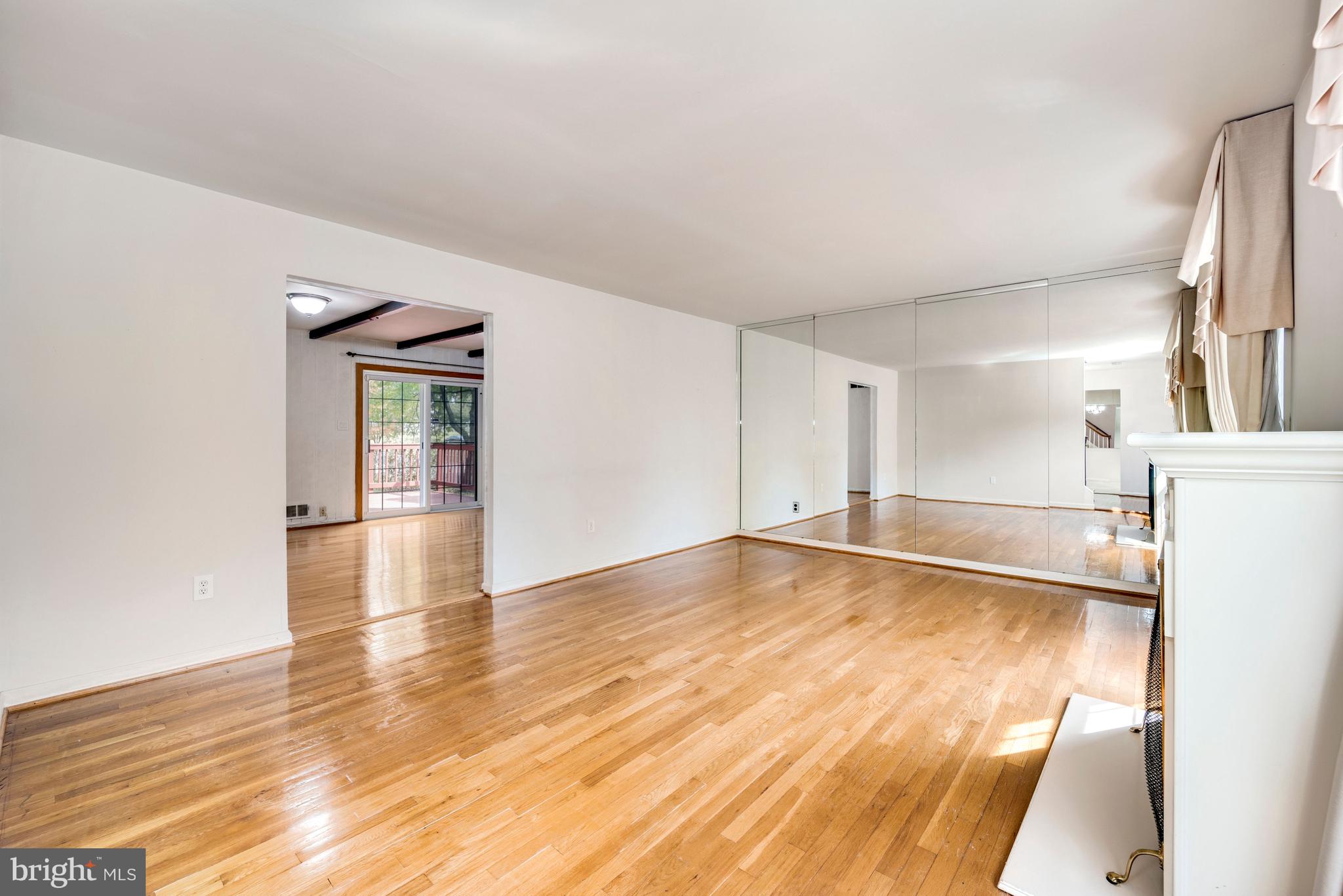 Living room with beautiful hardwoods