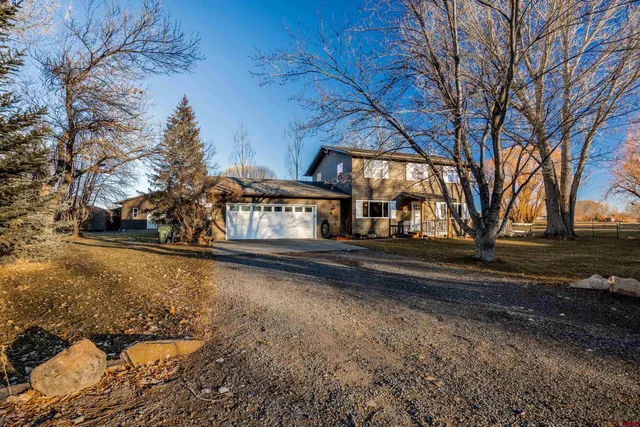 a view of a yard with a house
