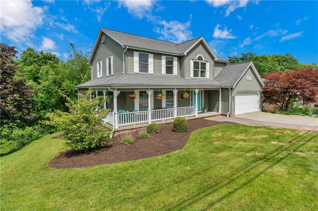 10514 Meinert Road Wexford, PA 15090 - Photo 1 of 20 Welcoming wrap around front porch with decorative trim and plenty of space to relax with your morning coffee. NEW front door with keyless entry. Additional entry from the side porch into the dining room!