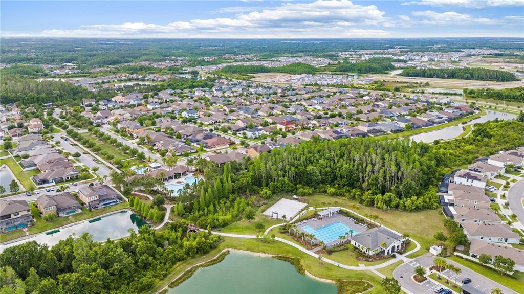 31976 Watoga Loop Wesley Chapel, FL 33543 - Photo 40 of 47 an aerial view of residential building with outdoor space