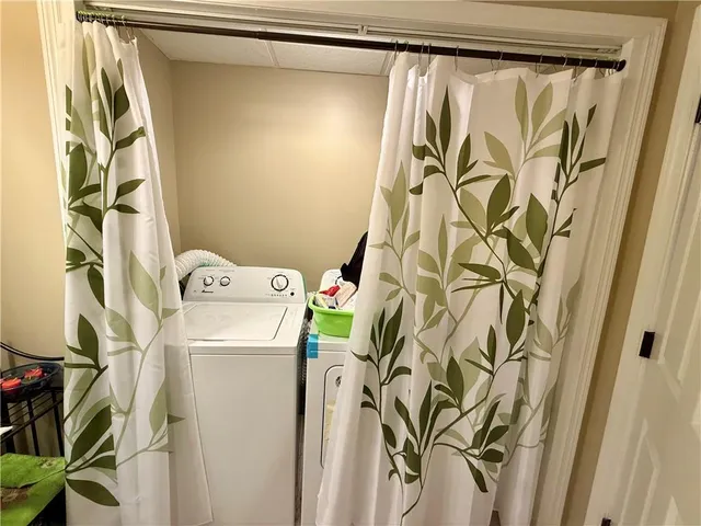 a utility room with a window