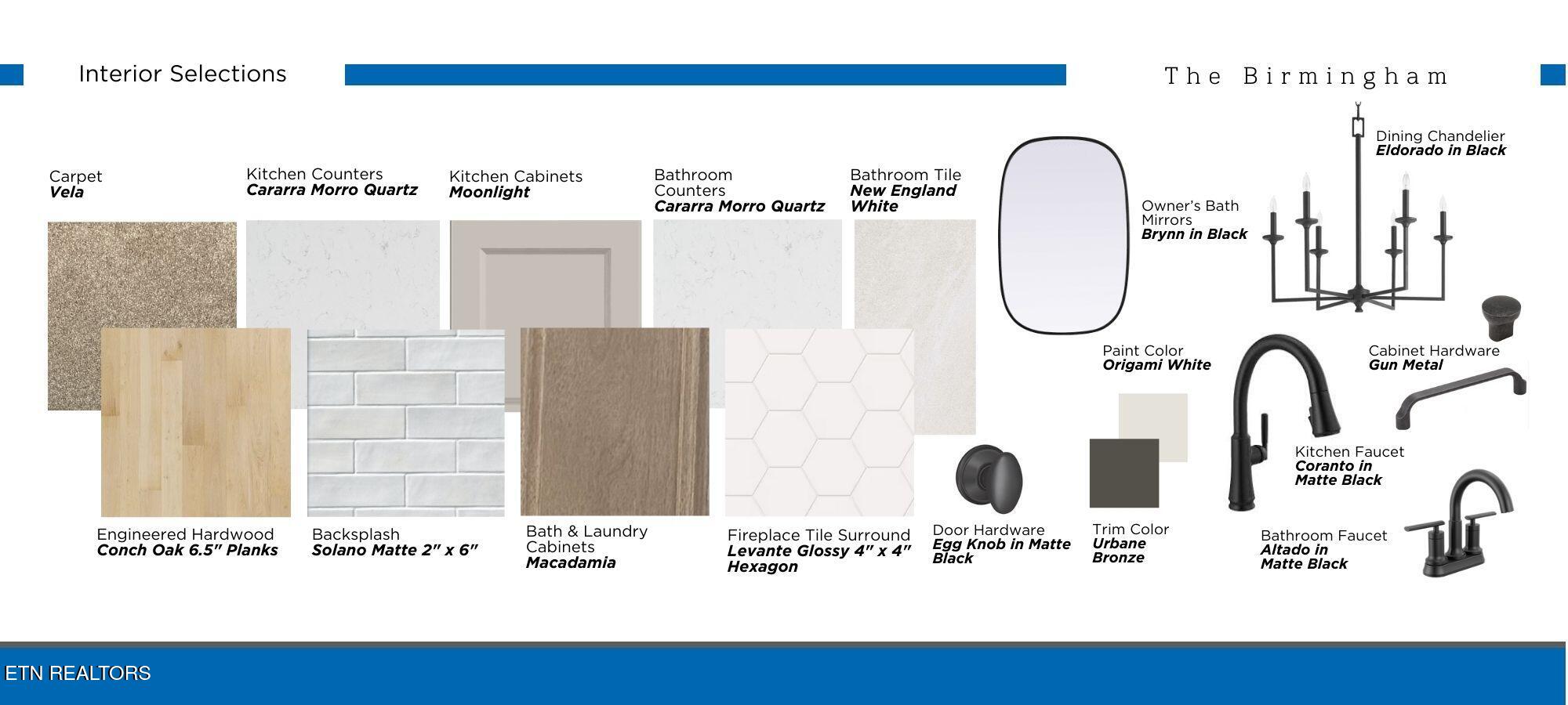 403 Mystic Charm Road Knoxville, TN 37934 - Photo 3 of 5 BIRMINGHAM INTERIOR SELECTIONS BOARD