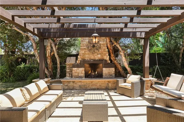 a view of yard with patio