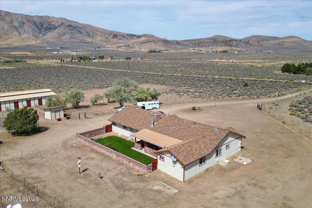 a view of a terrace with a mountain