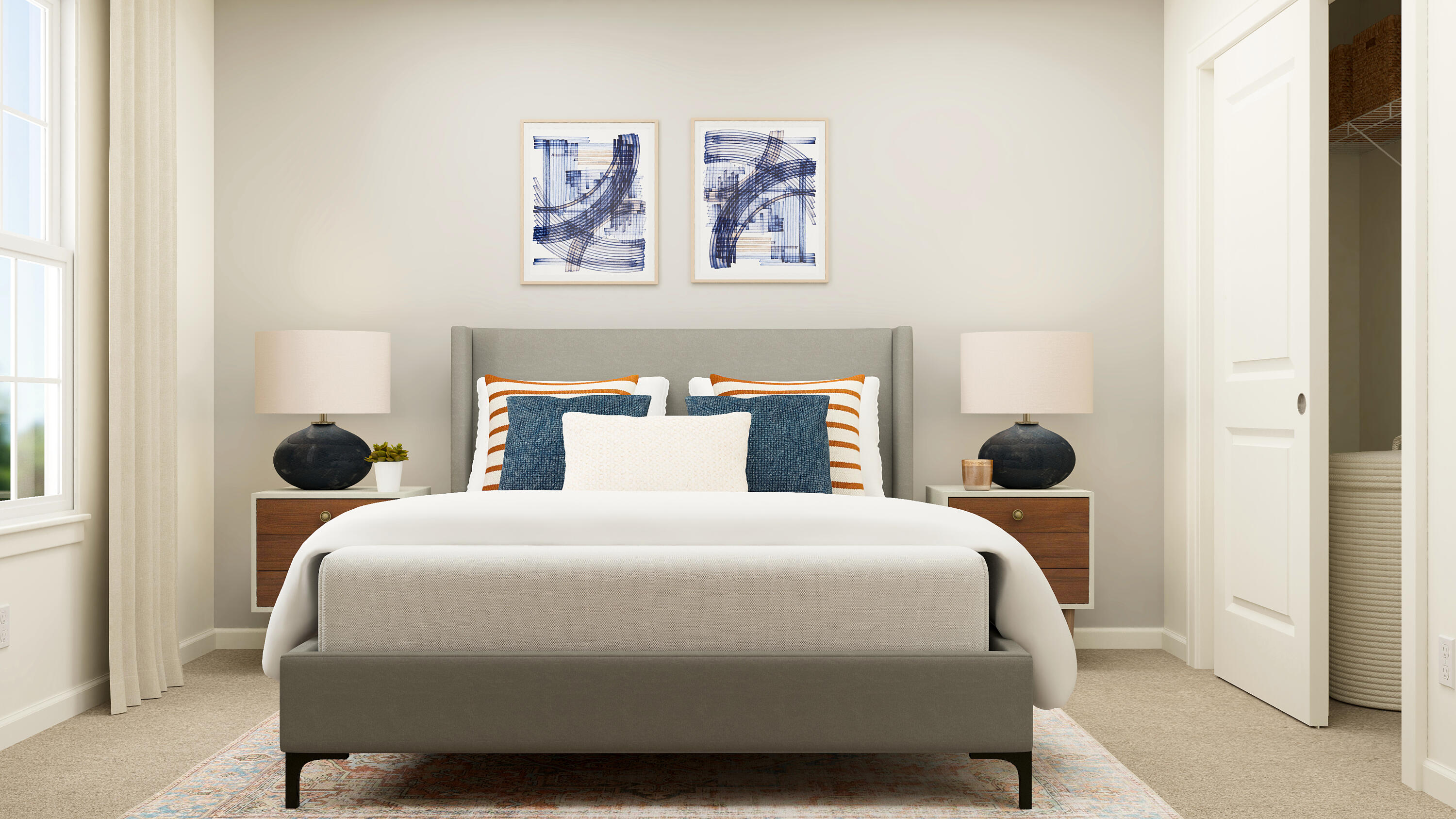 5984 East 112th Place Winfield, IN 46307 - Photo 18 of 41 a bedroom with a bed and painting on the wall