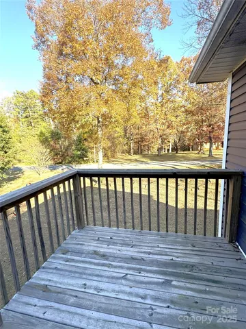 a view of wooden deck