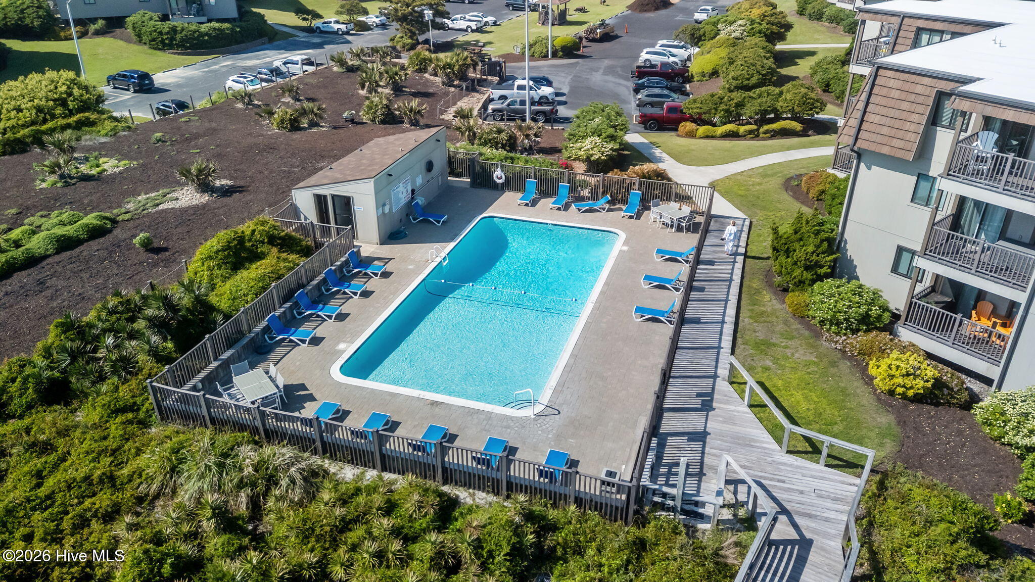 2008 East Fort Macon Road, Unit H1 Atlantic Beach, NC 28512 - Photo 26 of 36 Pool with Bath Houses