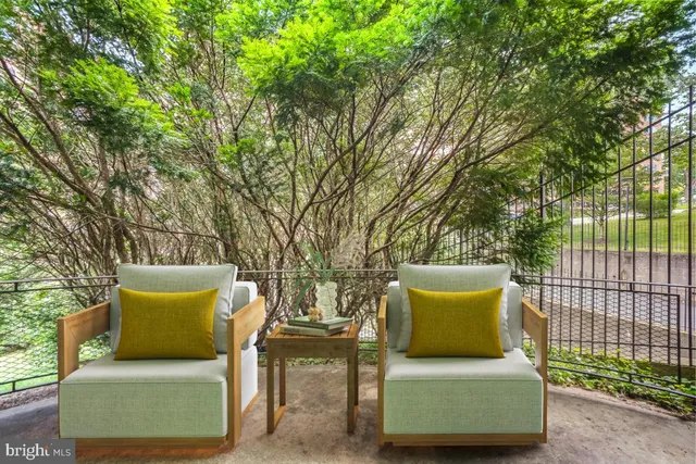 a house view with a seating space