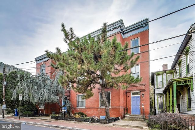 a front view of a building