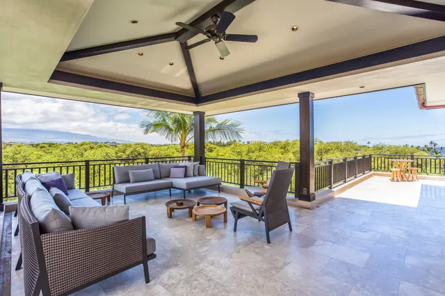 a view of swimming pool with outdoor seating