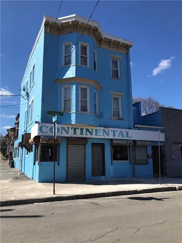 a view of a building with a window