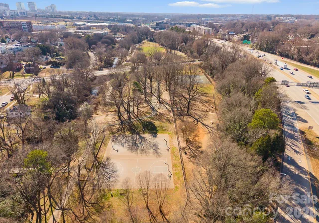 a view of city and mountain