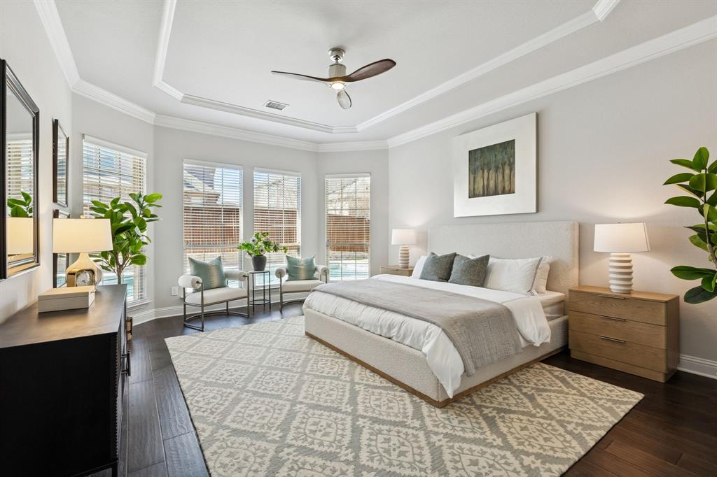 2816 Mona Vale Road Trophy Club, TX 76262 - Photo 13 of 40 a bedroom with a large bed and a couch