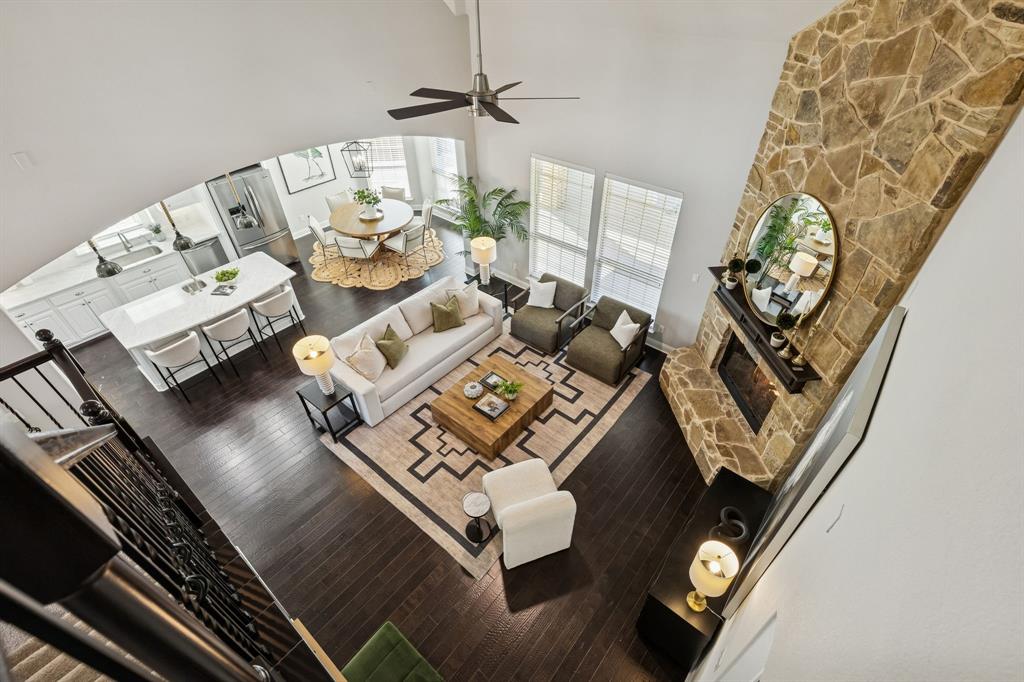 2816 Mona Vale Road Trophy Club, TX 76262 - Photo 21 of 40 a living room with furniture and floor to ceiling windows