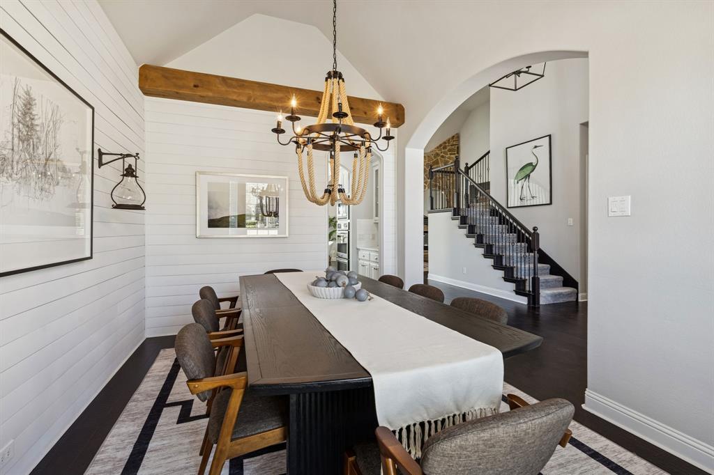 2816 Mona Vale Road Trophy Club, TX 76262 - Photo 6 of 40 a view of a dining room with furniture and a chandelier