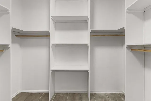 a close view of closet