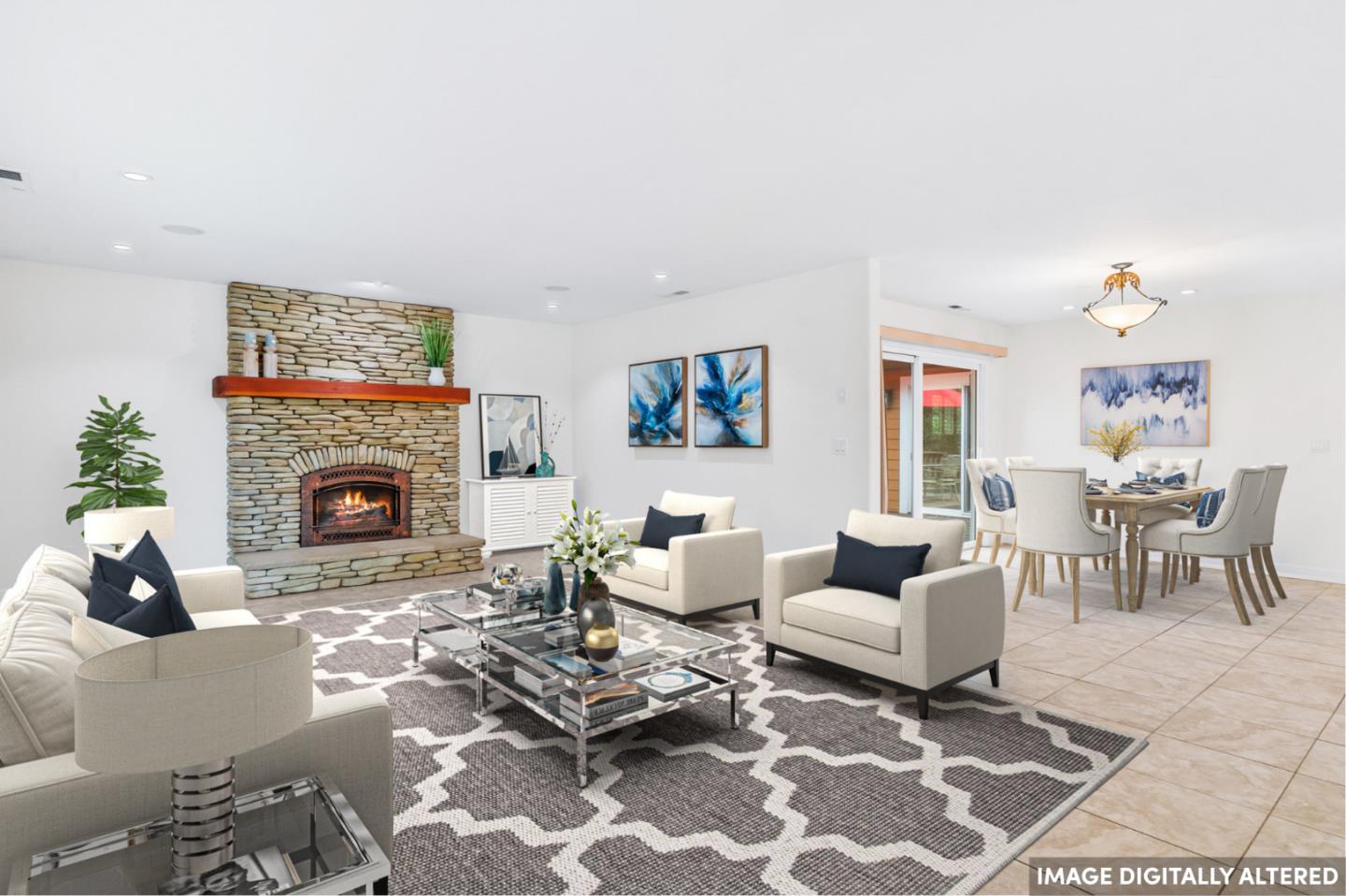 3373 Allred Lane Soquel, CA 95073 - Photo 4 of 31 a living room with furniture a fireplace and a table