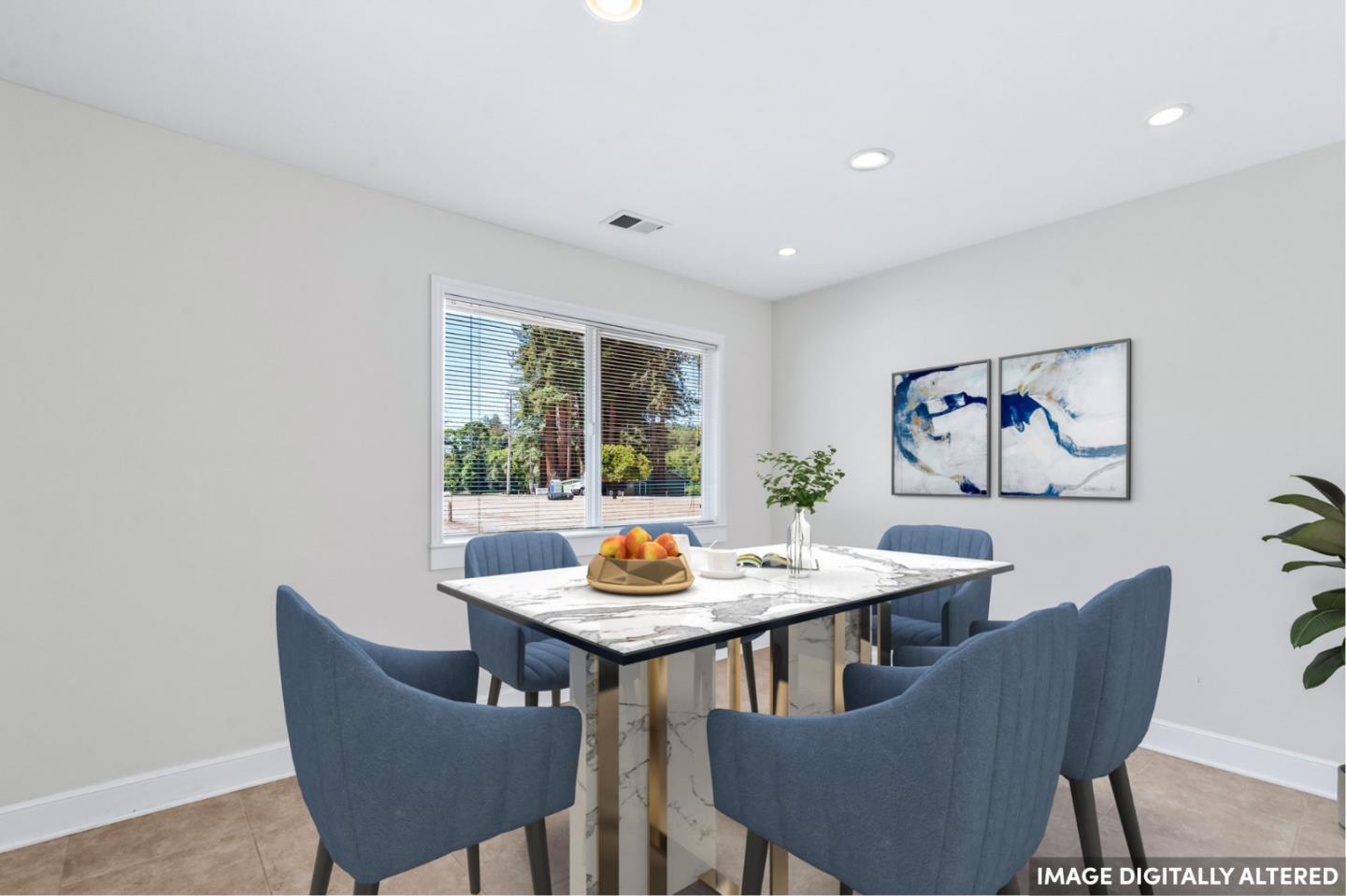 3373 Allred Lane Soquel, CA 95073 - Photo 24 of 31 a view of a dining room with furniture and a potted plant