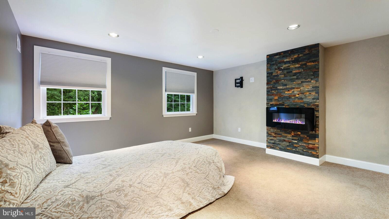 526 Cedar Hill Road Ambler, PA 19002 - Photo 28 of 37 Bedroom 2 with Electric Wall Fireplace