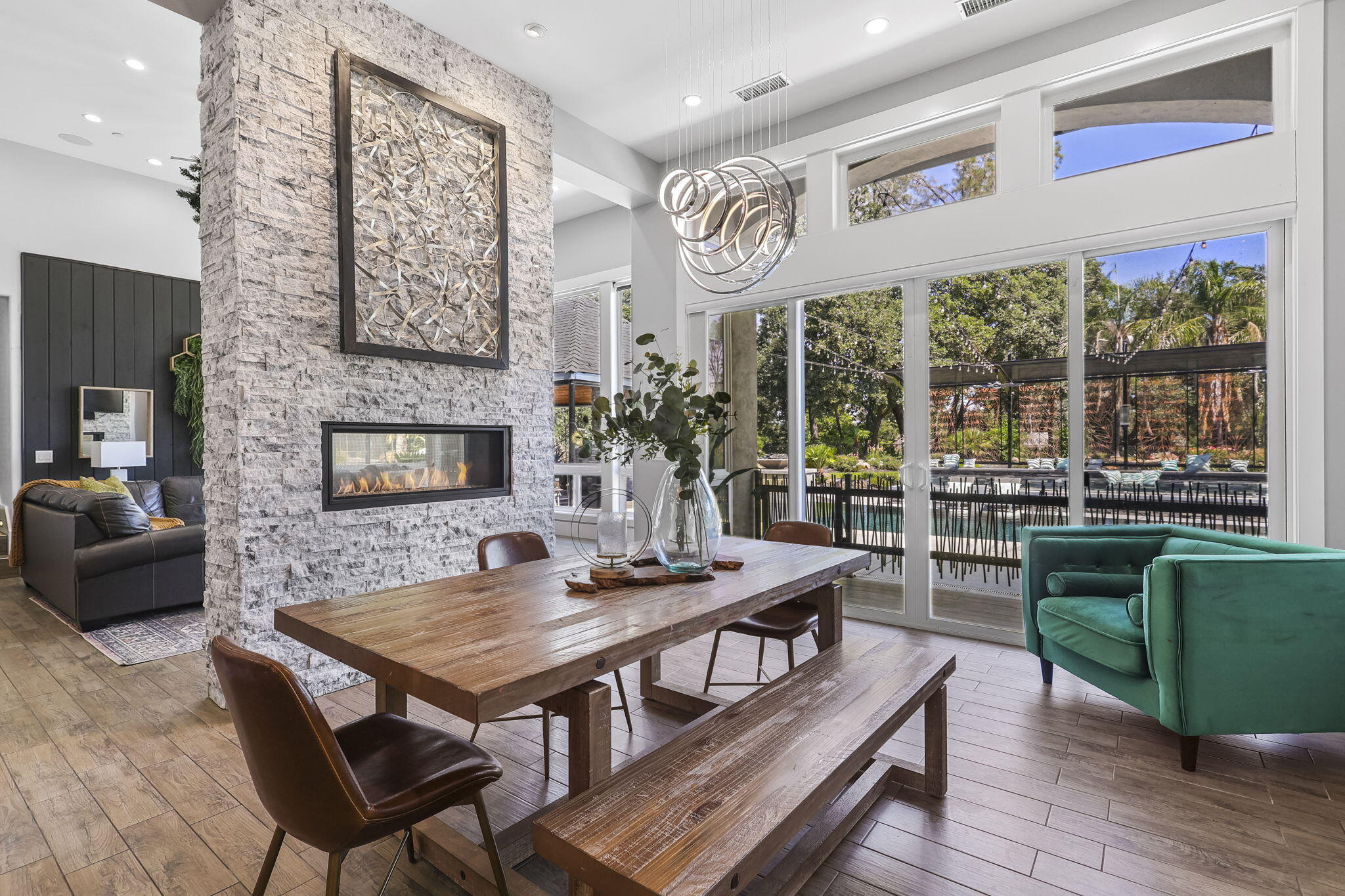 19580 Mockingbird Lane Redding, CA 96002 - Photo 43 of 72 a living room with furniture and a fireplace