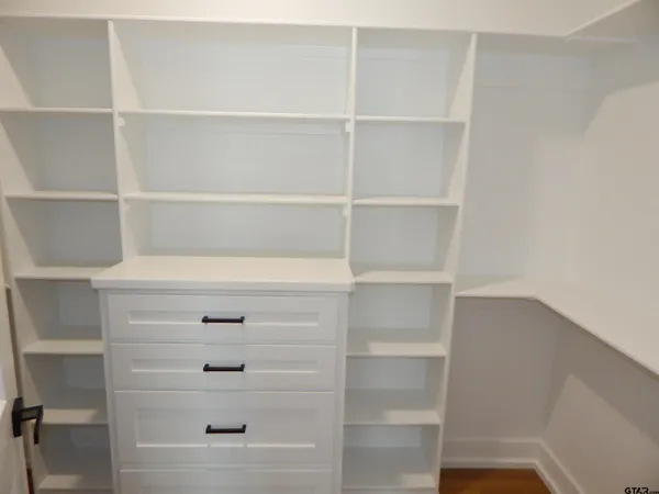 a close view of closet